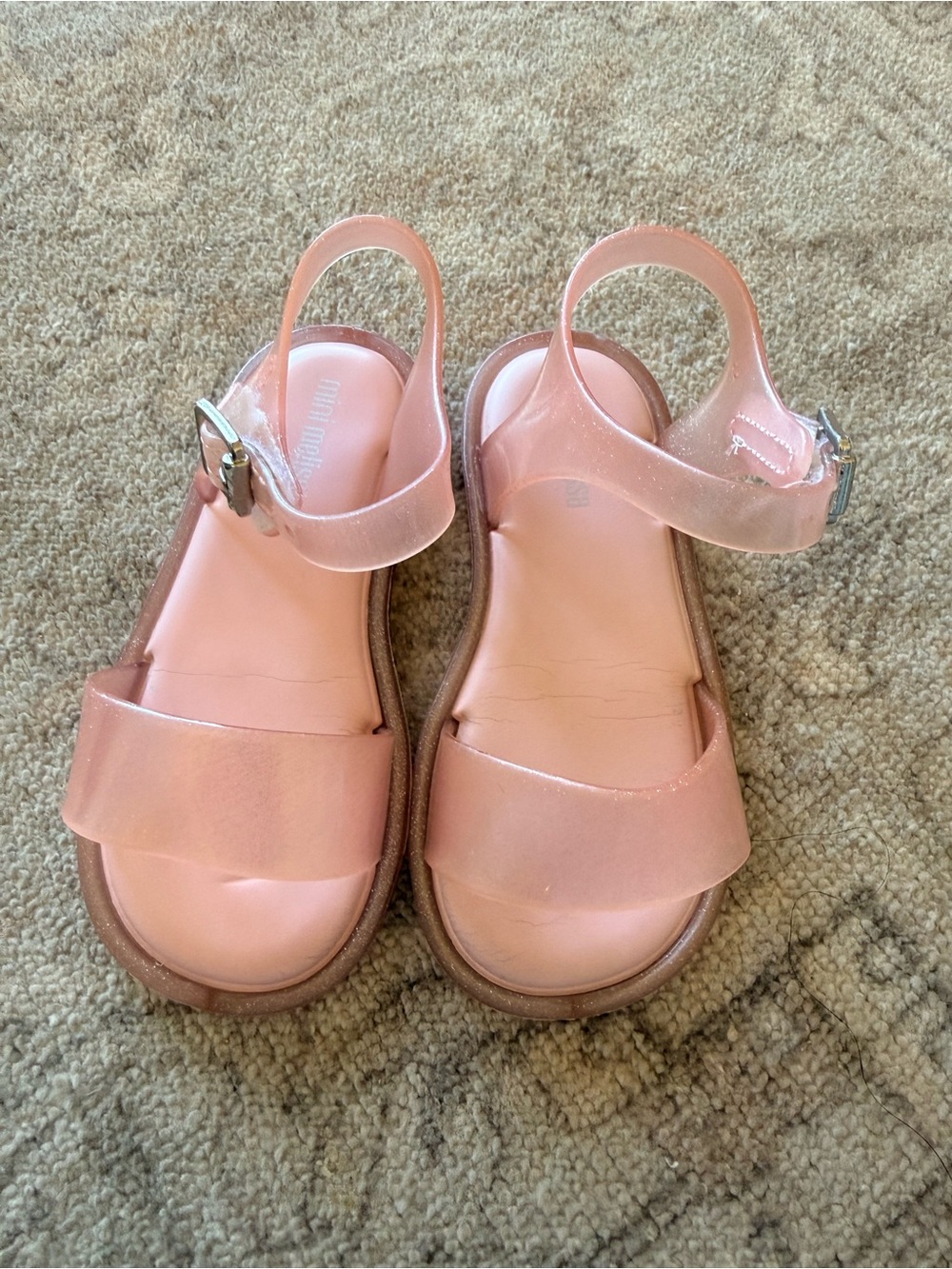 Mini Melissa Pink Jelly Strap Sandals